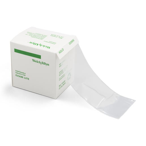 Sheaths, Disposable for Green Series Exam Light III and IV (25/BX 5BX/CS) by Hillrom/Welch Allyn  ID 52640
